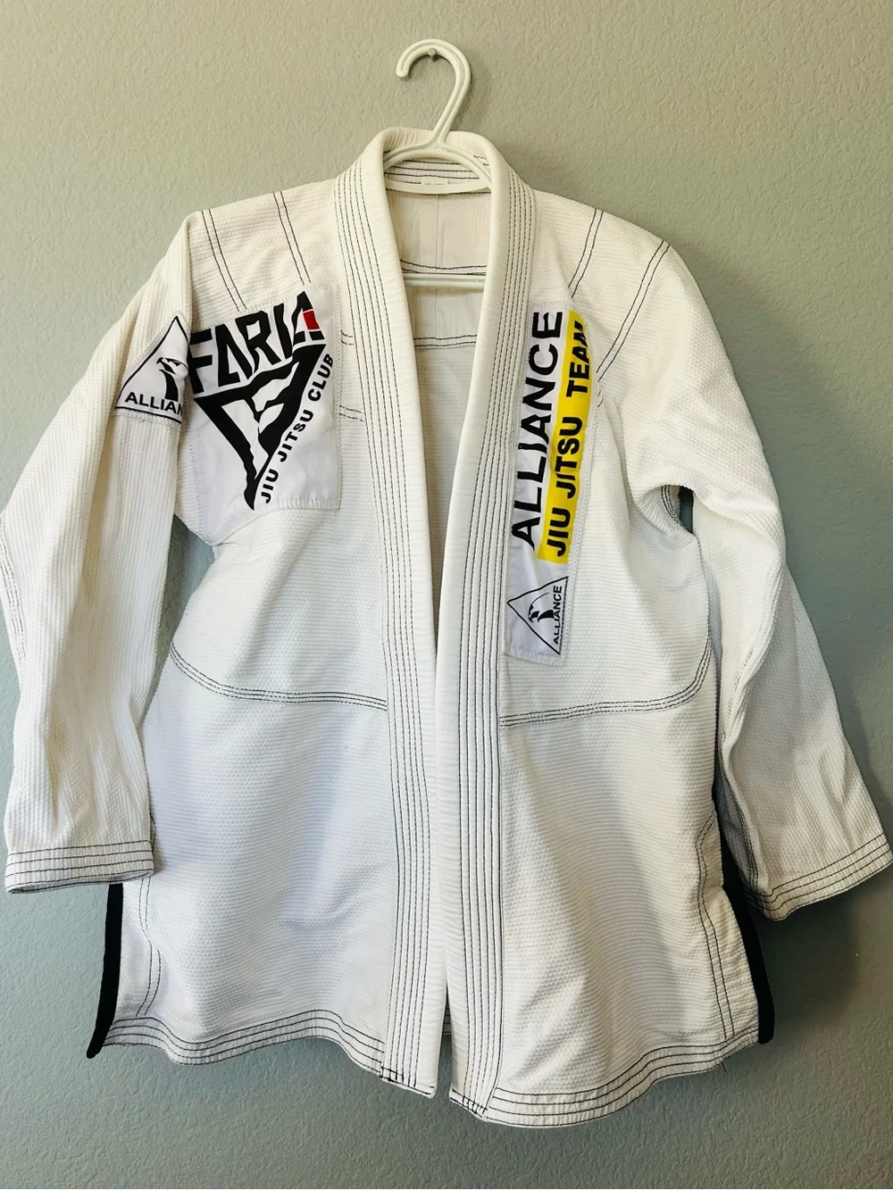 Alliance Jiu Jitsu White Gi Jacket with Patches